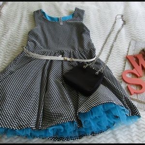Polka dot Rockabilly Dress With Lace Back